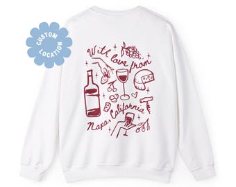 Wine Theme Bachelorette Crewneck, Bachelorette Sweatshirt, Bachelorette Party, Bachelorette Favors, Matching Sweatshirts, Napa Bachelorette