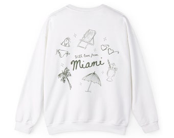 Customizable Tropical Bachelorette Sweatshirt, Bachelorette Crewnecks, Bachelorette Favors, Miami Bachelorette, Matching Sweatshirts
