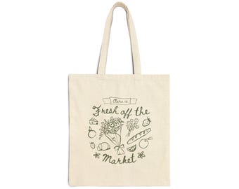 Fresh off the Market Bachelorette Canvas Tote Bag, Bachelorette Party Tote Bag, Bachelorette Bag, Bachelorette Tote, Favor Bag, Welcome gift