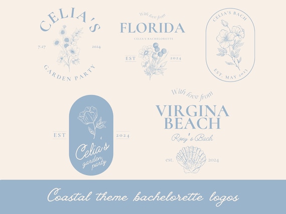 Custom Bachelorette Logo Design, Bachelorette Logo, Coastal Logo Design, Coastal Theme, Girls Trip Logo,  Bachelorette SVG