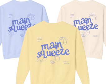 She Found her Main Squeeze Bachelorette Sweatshirt, Custom Bachelorette Crewneck, Bachelorette Shirt, Bridemaid Favor