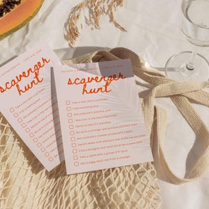 Bachelorette Scavenger Hunt Template, Editable Scavenger Hunt Game, Printable Bachelorette Game, Digital Template
