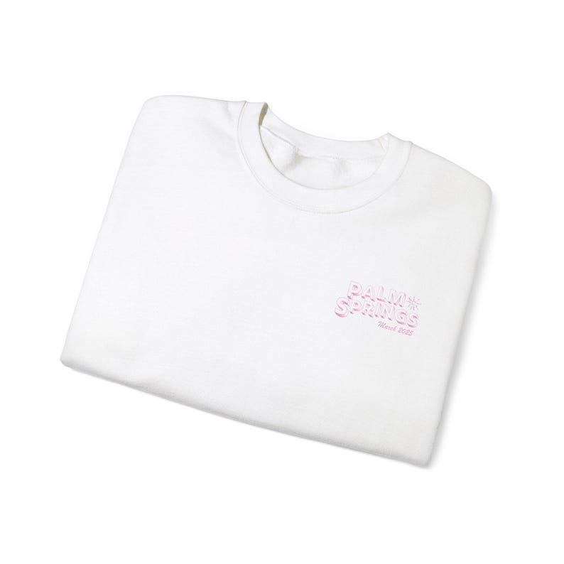 Palm Springs Postcard Bachelorette Crewneck, Custom Bachelorette Sweatshirt, Bachelorette Favors, Palm Springs Bachelorette image 3