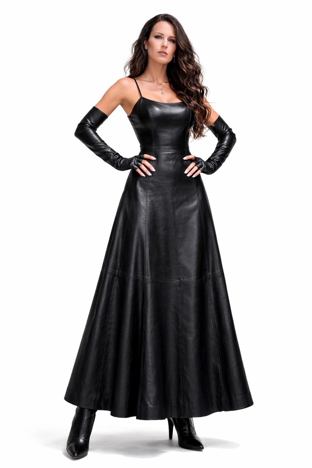 mini dress leather Stay the Same Vegan Leather Mini Dress - Black main image 0
