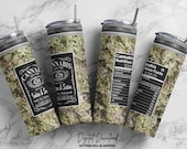 Marijuana jar Full Tumbler Wrap 20oz Skinny Tumbler Weed Sublimation Designs Cannabis Digital Downloads Png,