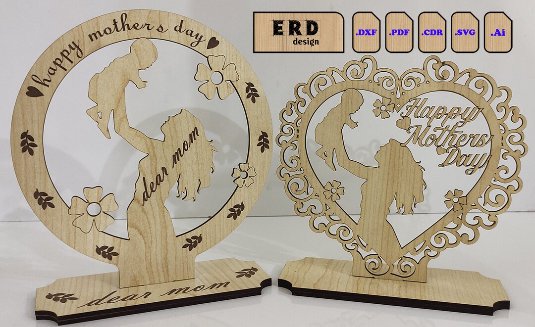 Mother's Day Greeting Gift. Digital File Download for Laser Cutting Svg ...