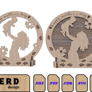 Mother's Day Greeting Gift. Digital File Download for Laser Cutting Svg ...