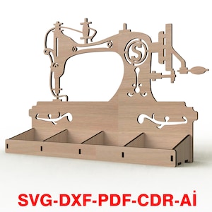 sewing machine organizer cut files. digitall download. svg-cdr-pdf-dxf-ai