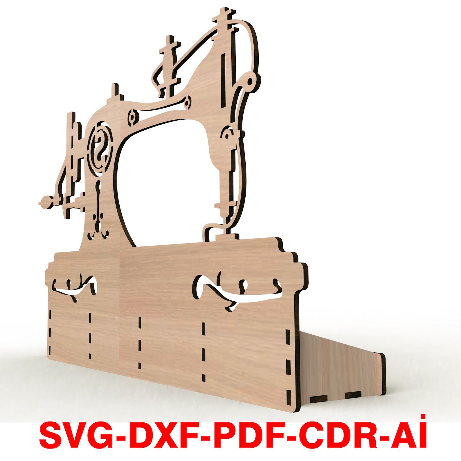 Sewing Machine Dxf Sewing Machine Organizer Cut Files. Digitall Download. Svg-cdr-pdf-dxf ...