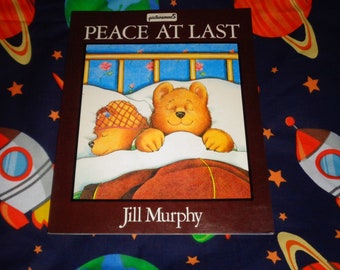 Frieden endlich Jill Murphy Kinder Vintage Buch Sammeln Bunte Illustrationen Teddy Baby Bär Taschenbuch Bilderbuch Klassische Schlafenszeit