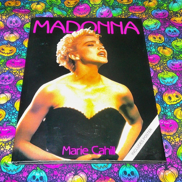 Rare livre cartonné de Madonna, Marie Cahill, souvenirs musicaux, grande affiche, icône américaine, emballé avec des photos, jaquette vintage de collection