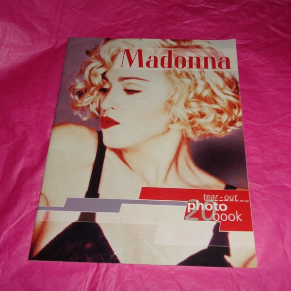 Rare livre photo détachable de Madonna, souvenirs musicaux, film pop star américaine livre de poche livre vintage de collection 20 photos époustouflantes icône