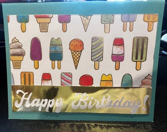 Happy Birthday Ice Cream card