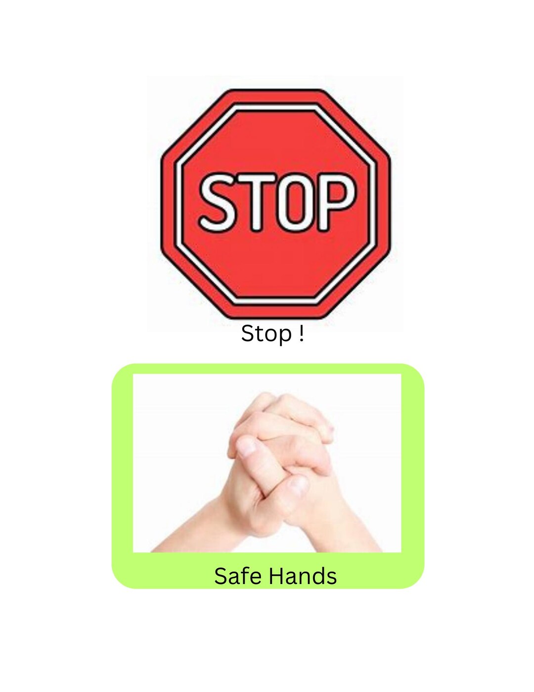 Stop/ Safe Hands - Etsy