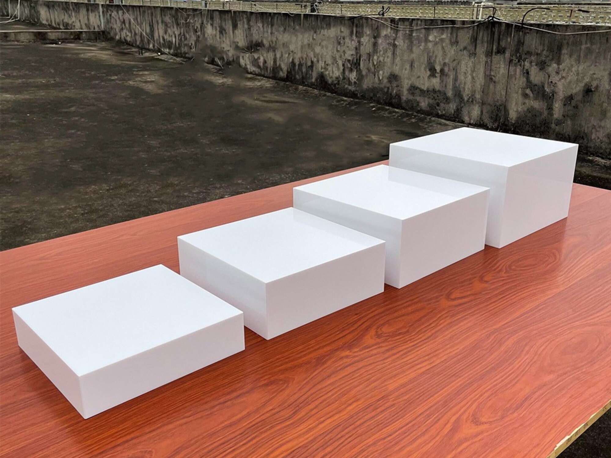 4 Sets Acrylic Display Boxes for Events, Acrylic Box With Lid, Cube