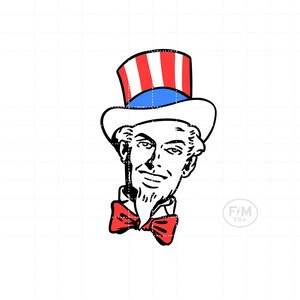 Uncle Sam SVG PNG Clipart Illustration T shirt EPS File Digital Download