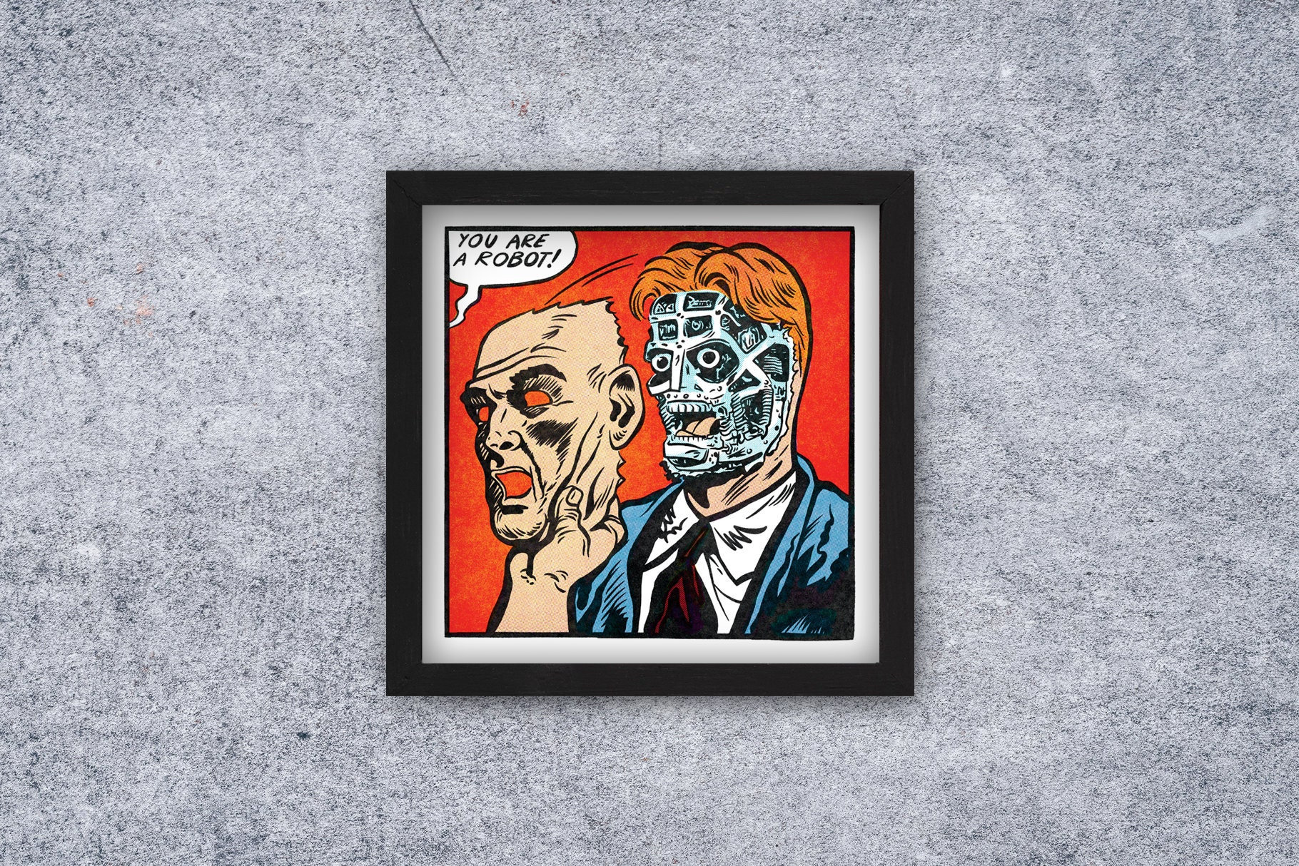 Robot Comic Pop Art Vintage Print DIGITAL Instant Download