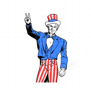 Uncle Sam SVG PNG Illustration Clipart EPS File Digital Download