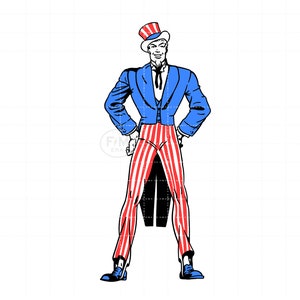 Uncle Sam Tshirt SVG PNG Clipart Illustration EPS File Digital Download