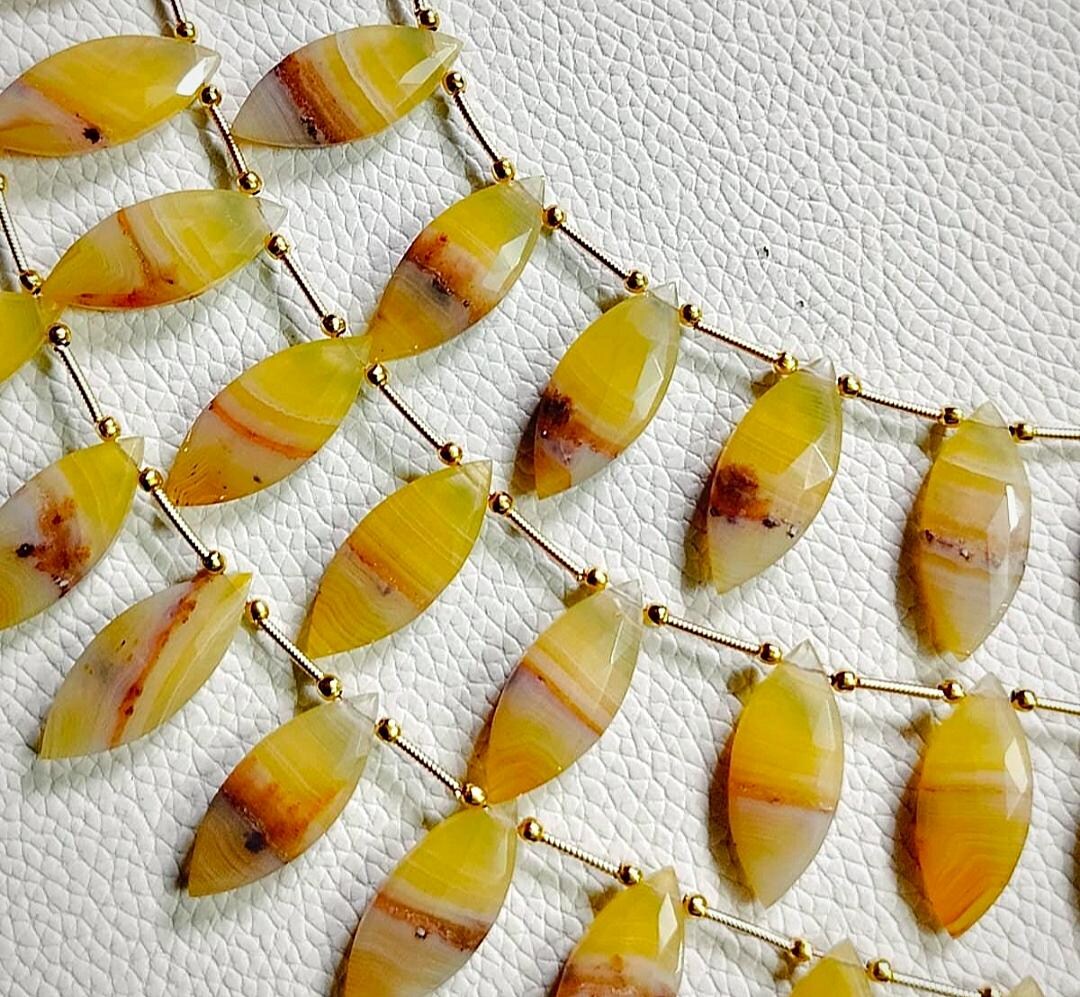 モンタナアゲートブリオレットストランド：ファセットマーキス