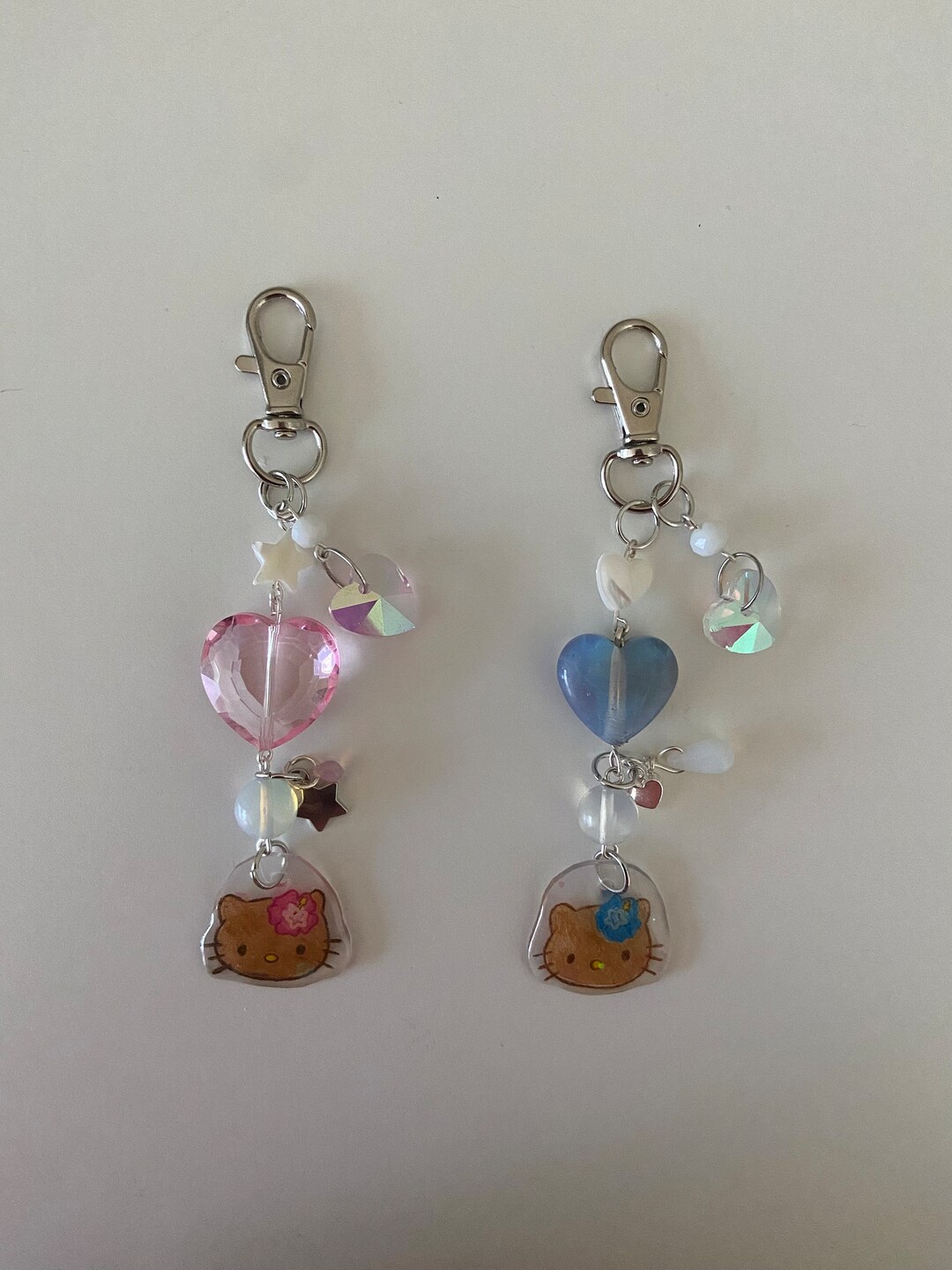 Hello Kitty Keychains Tan Hello Kitty Matching Best Friend Etsy