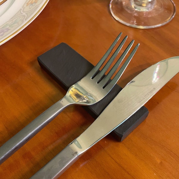 4/.../20 pieces cutlery rest set in Black Slate