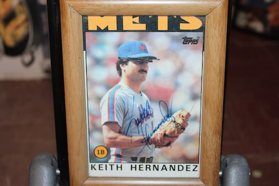1986 Topps Mets Keith Hernandez Autogragh 6x8 Card 