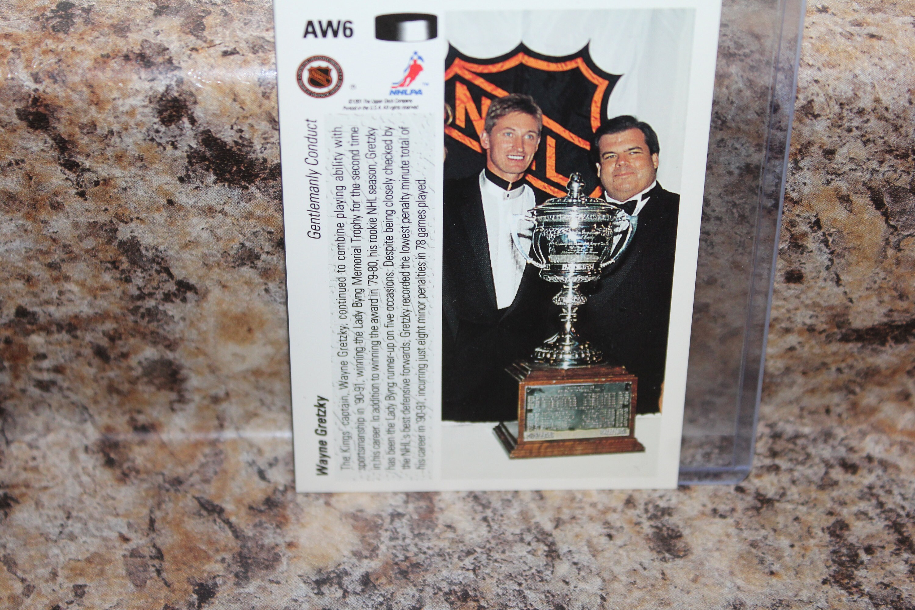 1991 Upper Deck Wayne Gretzky Lady Byng Trophy Winner Hologram Card #18068