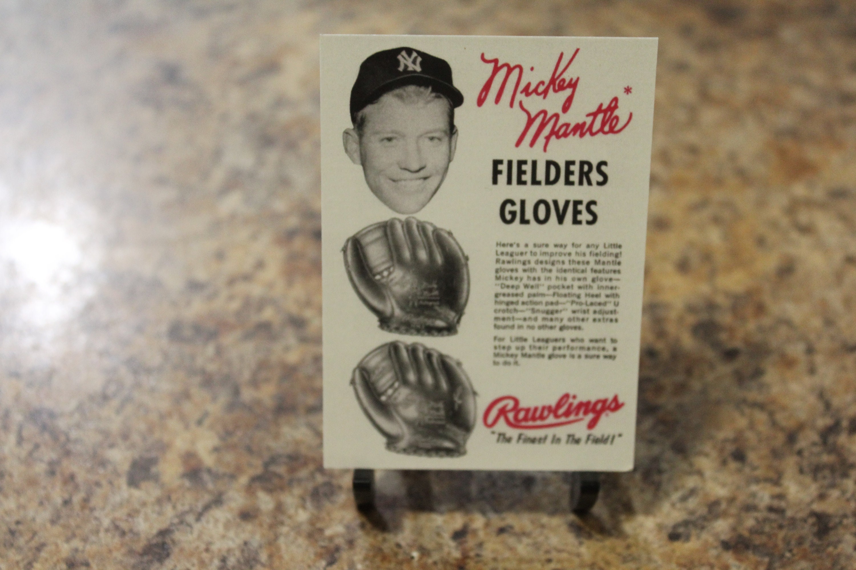Rawlings Mickey Mantle Card Etsy
