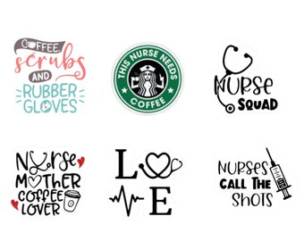 Nurse Sticker Pack, Gift for Nurses, Hydro flask stickers, Laptop sticker