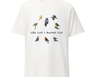 Birds of Central Park "Life List > Bucket List" Gender-Neutral T-Shirt