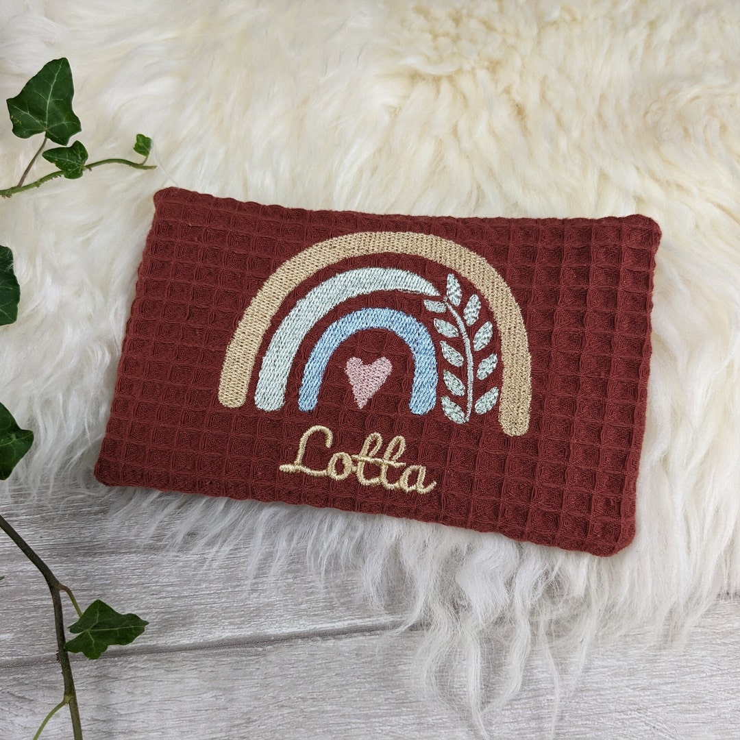 Seidene Schutzhülle Für Buddhistische Schriften - Dunkelblaue Dokumententasche 20x14cm