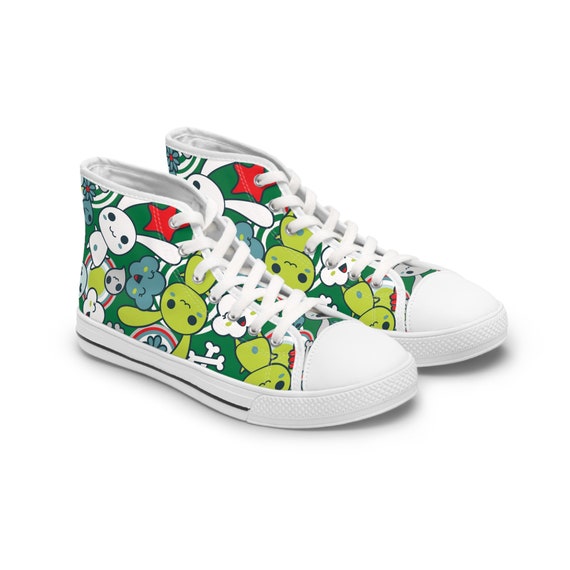 Buy Green-kawaii High Top Sneakers for Women Breathable