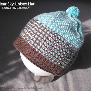Clear Sky Unisex Hat - Tunisian Crochet Pattern