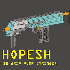 Khopesh Compact Pump Foam Dart Blaster Toy STL FILES image 1