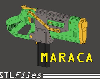 Maraca - Flick to prime foam dart blaster toy STL FILES ONLY