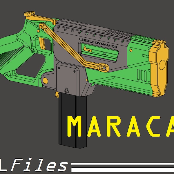 Maraca - Flick to prime foam dart blaster toy STL FILES ONLY