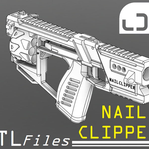 Nailclipper - String powered foam dart revolver | STL FILES ONLY