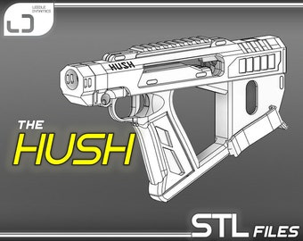 Hush - string powered foam dart blaster | STL FILES ONLY