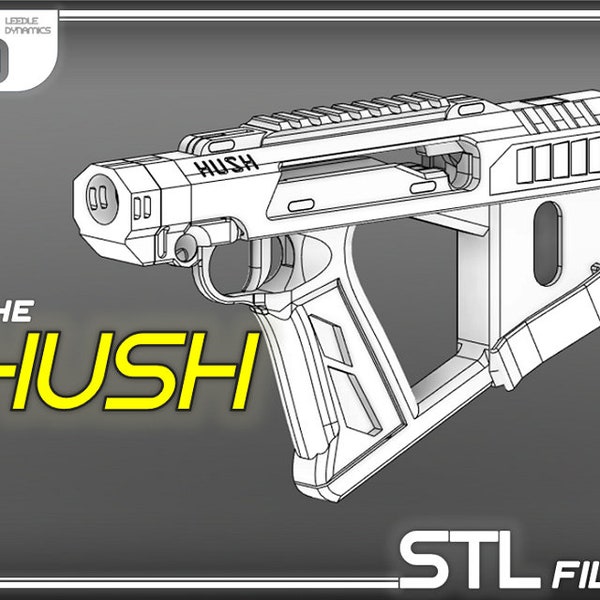 Hush - string powered foam dart blaster | STL FILES ONLY