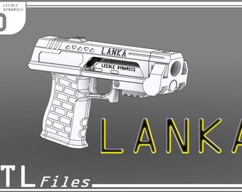 Lanka - String powered foam dart pistol blaster | STL FILES ONLY