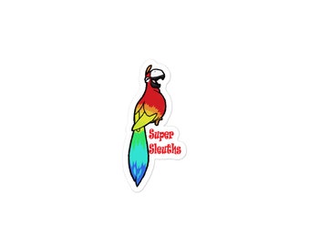 Super Sleuths Story Club Ana the Parrot Bubble-free stickers