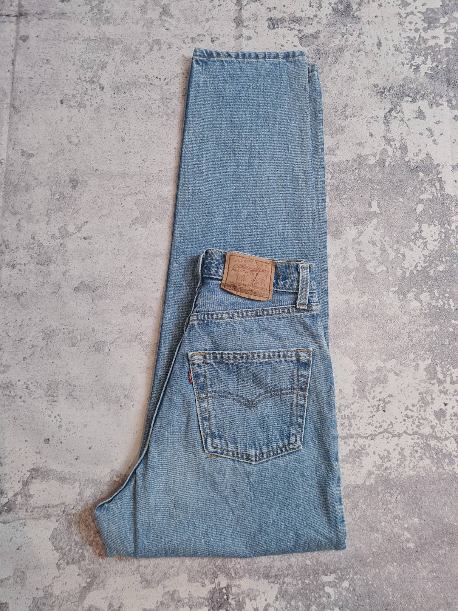 Vintage 1990s Levis 901 25x30 Blue - Etsy