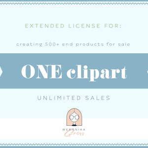 Commercial License For One Clipart/Extended Commercial License/ Commercial use clipart/Commercial use graphics - by Weronika Gross