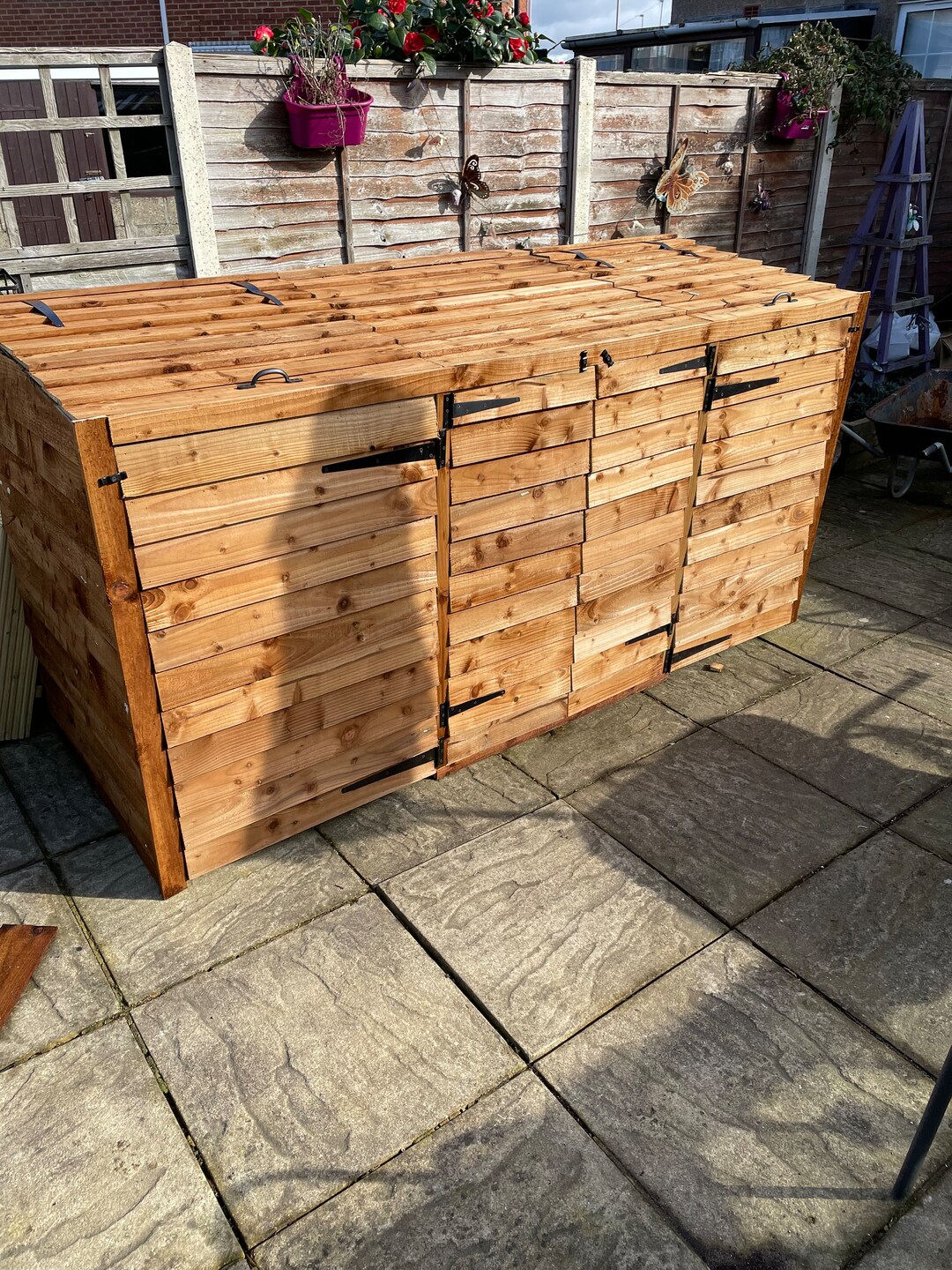 Double Wheelie Bin and 4 Recycling Box Storage Etsy UK