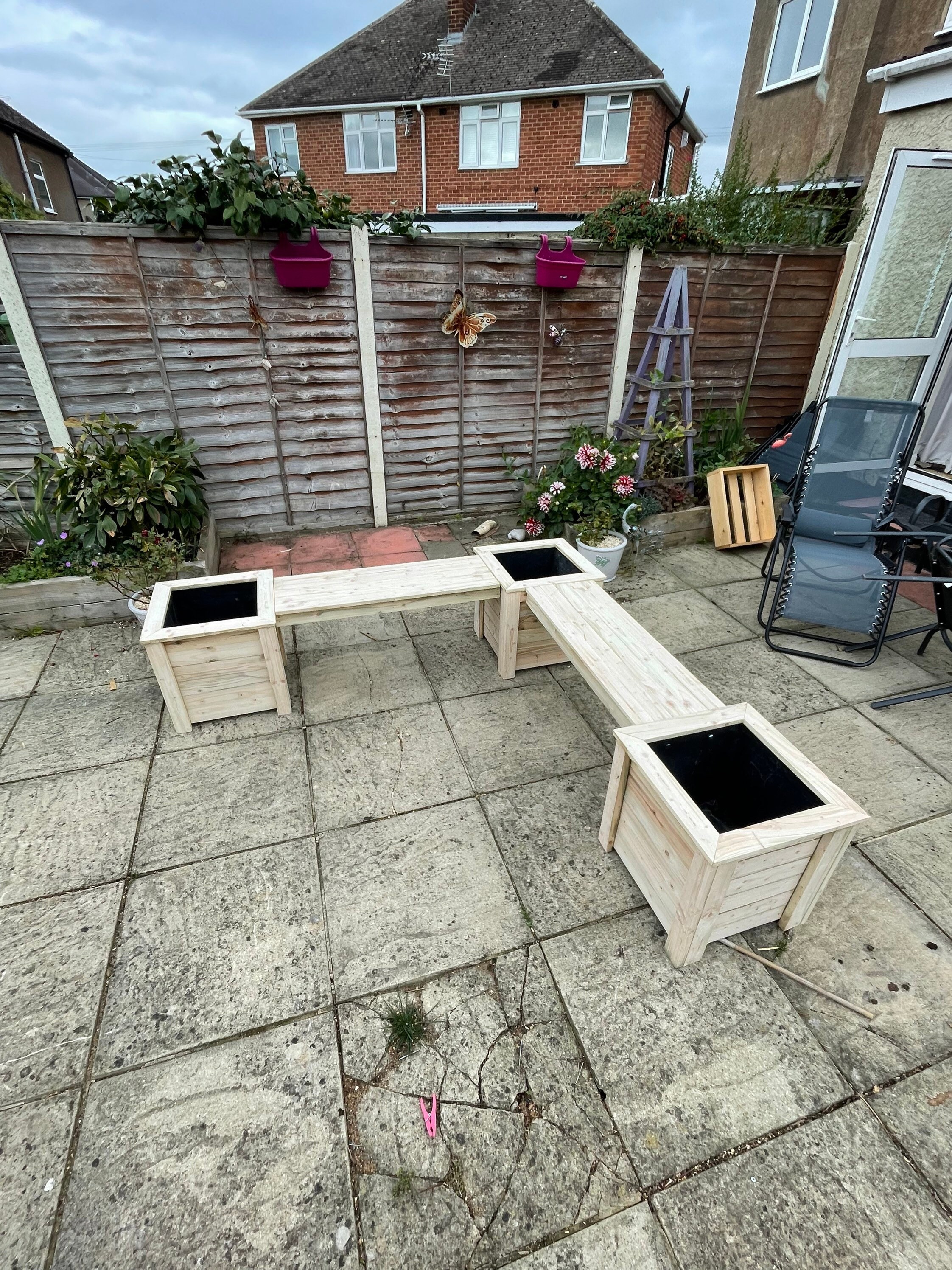 Corner Garden Bench Planter Etsy UK