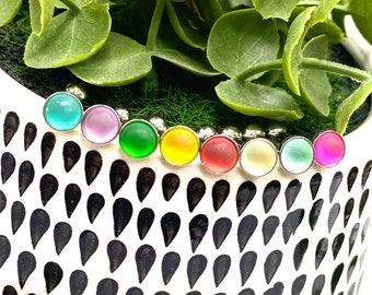 B1 4 gem coloured tongue barbell piercings bar rainbow mystery bundle lucky dip surgical steel 316l