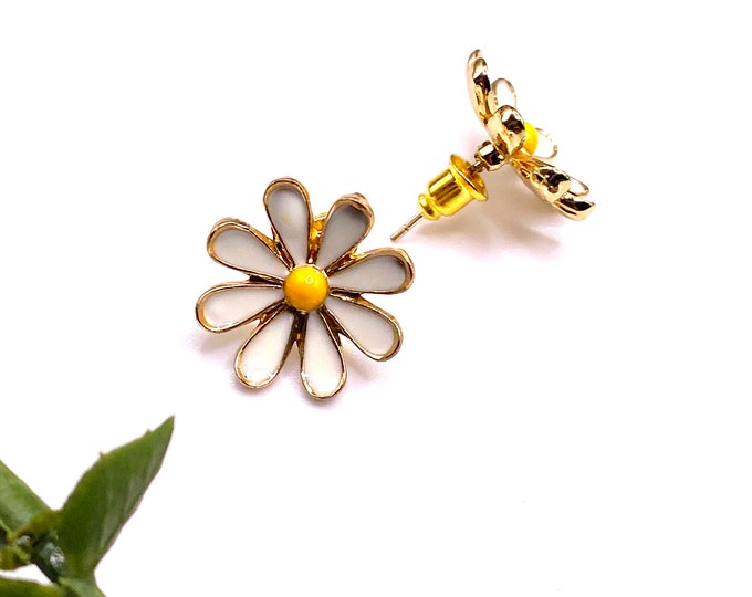 Daisy, Flower, Earrings, Stud, Jewellery, Feminine, Gift, Dangle, Statement,
