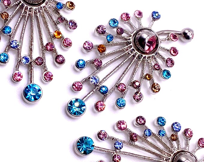 Goddess, Rhinestone, Surgical Steel Belly Bar, Piercing, Navel, Jewellery 316l
