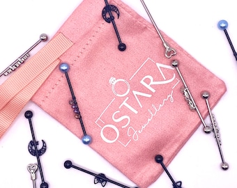 Scaffold Bar 40mm Jewellery Piercing Ear Barbell industrial Mystery Bag Random Selection Lucky Dip x3 bars